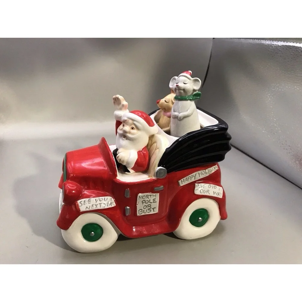 Santa's Red Car That Plays 'Here Comes Santa Claus